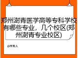 郑州澍青医学高等专科学校有哪些专业，几个校区(郑州澍青专业校区)
