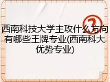 西南科技大学主攻什么方向有哪些王牌专业(西南科大优势专业)