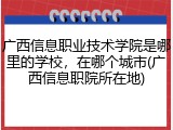广西信息职业技术学院是哪里的学校，在哪个城市(广西信息职院所在地)