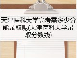 天津医科大学高考需多少分能录取呢(天津医科大学录取分数线)