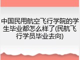 中国民用航空飞行学院的学生毕业都怎么样了(民航飞行学员毕业去向)