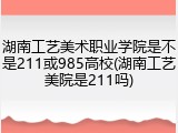 湖南工艺美术职业学院是不是211或985高校(湖南工艺美院是211吗)