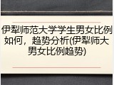 伊犁师范大学学生男女比例如何，趋势分析(伊犁师大男女比例趋势)