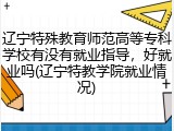 辽宁特殊教育师范高等专科学校有没有就业指导，好就业吗(辽宁特教学院就业情况)