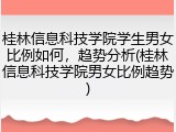 桂林信息科技学院学生男女比例如何，趋势分析(桂林信息科技学院男女比例趋势)