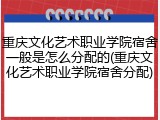重庆文化艺术职业学院宿舍一般是怎么分配的(重庆文化艺术职业学院宿舍分配)