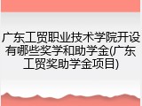 广东工贸职业技术学院开设有哪些奖学和助学金(广东工贸奖助学金项目)