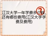 江汉大学一年学费多少钱，还有哪些费用(江汉大学学费及费用)