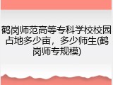 鹤岗师范高等专科学校校园占地多少亩，多少师生(鹤岗师专规模)