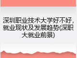 深圳职业技术大学好不好,就业现状及发展趋势(深职大就业前景)