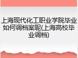 上海现代化工职业学院毕业如何调档案呢(上海高校毕业调档)
