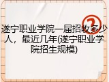 遂宁职业学院一届招收多少人，最近几年(遂宁职业学院招生规模)