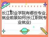 长江职业学院有哪些专业，就业前景如何(长江职院专业就业)