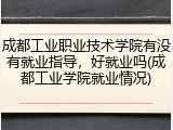 成都工业职业技术学院有没有就业指导，好就业吗(成都工业学院就业情况)