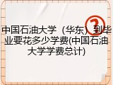 中国石油大学（华东）到毕业要花多少学费(中国石油大学学费总计)