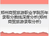 郑州商贸旅游职业学院历年录取分数线深度分析(郑州商贸旅游录取分析)