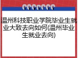 温州科技职业学院毕业生就业大致去向如何(温州毕业生就业去向)