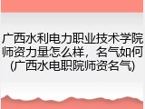广西水利电力职业技术学院师资力量怎么样，名气如何(广西水电职院师资名气)