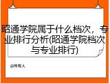 昭通学院属于什么档次，专业排行分析(昭通学院档次与专业排行)