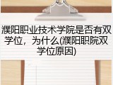 濮阳职业技术学院是否有双学位，为什么(濮阳职院双学位原因)