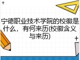 宁德职业技术学院的校徽是什么，有何来历(校徽含义与来历)