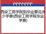 西安工商学院到毕业要花多少学费(西安工商学院毕业学费)