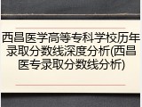 西昌医学高等专科学校历年录取分数线深度分析(西昌医专录取分数线分析)