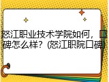 怒江职业技术学院如何，口碑怎么样？(怒江职院口碑)