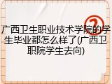 广西卫生职业技术学院的学生毕业都怎么样了(广西卫职院学生去向)