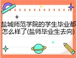 盐城师范学院的学生毕业都怎么样了(盐师毕业生去向)