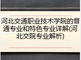 河北交通职业技术学院的普通专业和特色专业详解(河北交院专业解析)