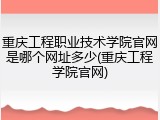 重庆工程职业技术学院官网是哪个网址多少(重庆工程学院官网)