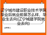 辽宁城市建设职业技术学院毕业后就业前景怎么样，毕业生去向(辽宁城建学院就业去向)
