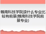 赣南科技学院读什么专业比较有前景(赣南科技学院前景专业)
