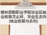 锡林郭勒职业学院毕业后就业前景怎么样，毕业生去向(就业前景与去向)