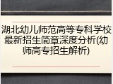 湖北幼儿师范高等专科学校最新招生简章深度分析(幼师高专招生解析)