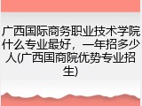 广西国际商务职业技术学院什么专业最好，一年招多少人(广西国商院优势专业招生)