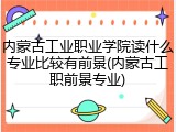 内蒙古工业职业学院读什么专业比较有前景(内蒙古工职前景专业)