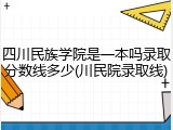 四川民族学院是一本吗录取分数线多少(川民院录取线)