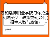 呼和浩特职业学院每年招生人数多少，政策变动如何(招生人数与政策)