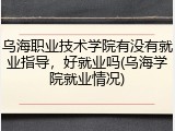 乌海职业技术学院有没有就业指导，好就业吗(乌海学院就业情况)