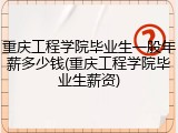 重庆工程学院毕业生一般年薪多少钱(重庆工程学院毕业生薪资)