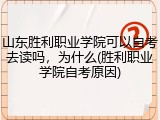 山东胜利职业学院可以自考去读吗，为什么(胜利职业学院自考原因)