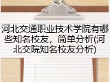 河北交通职业技术学院有哪些知名校友，简单分析(河北交院知名校友分析)
