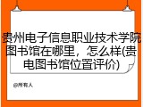 贵州电子信息职业技术学院图书馆在哪里，怎么样(贵电图书馆位置评价)