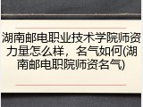 湖南邮电职业技术学院师资力量怎么样，名气如何(湖南邮电职院师资名气)