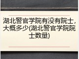 湖北警官学院有没有院士,大概多少(湖北警官学院院士数量)
