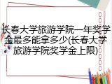 长春大学旅游学院一年奖学金最多能拿多少(长春大学旅游学院奖学金上限)