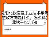 沈阳北软信息职业技术学院主攻方向是什么，怎么样(北软主攻方向)