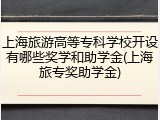 上海旅游高等专科学校开设有哪些奖学和助学金(上海旅专奖助学金)